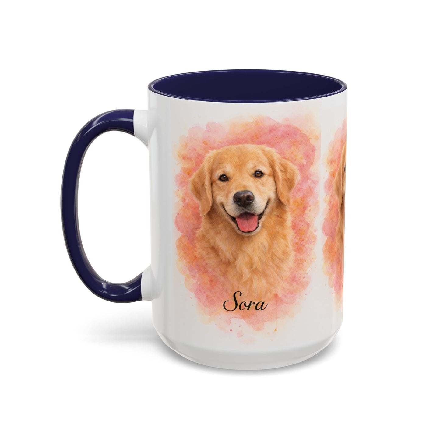 Custom Watercolor Pet Portrait Mug – Personalized from Your Pet's Photo