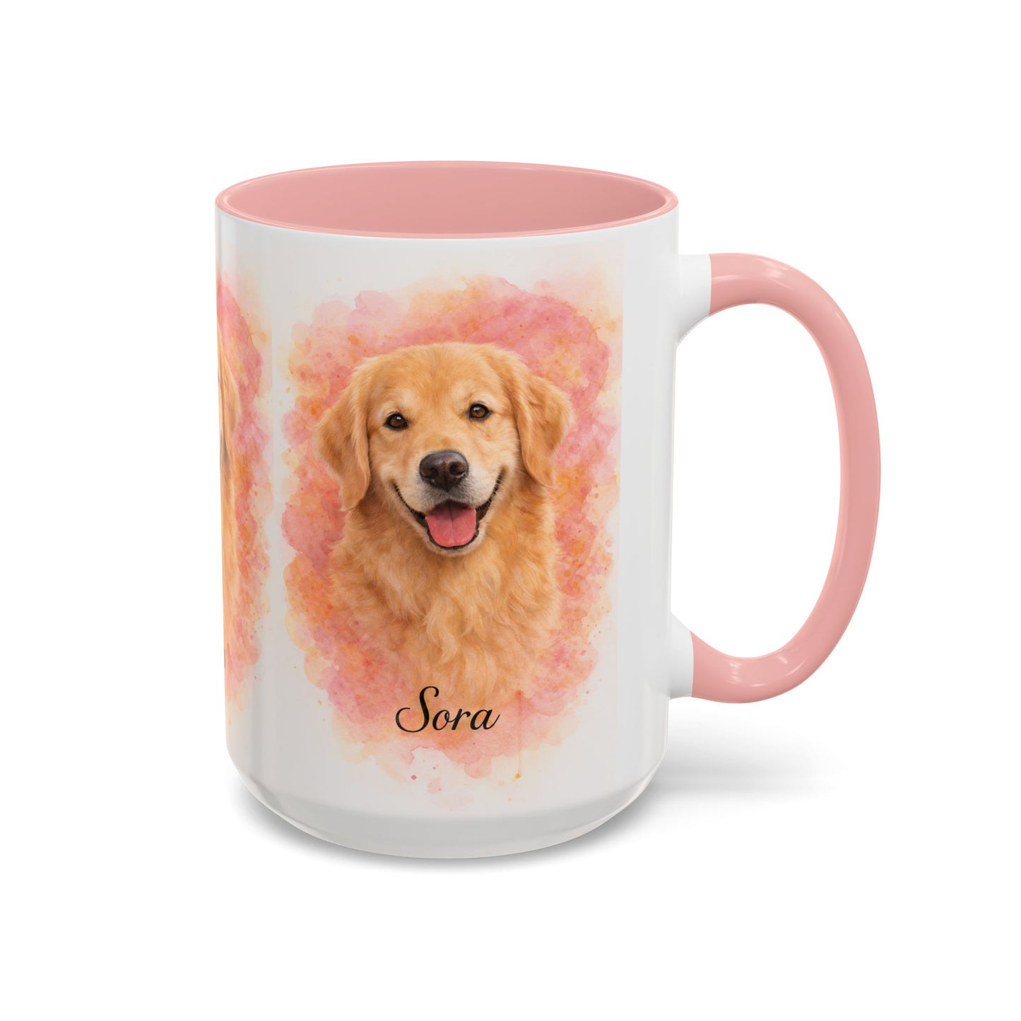 Custom Watercolor Pet Portrait Mug – Personalized from Your Pet's Photo